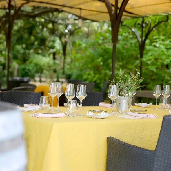 maison chenet entre vigne et garrigue terrasse rochefort du gard