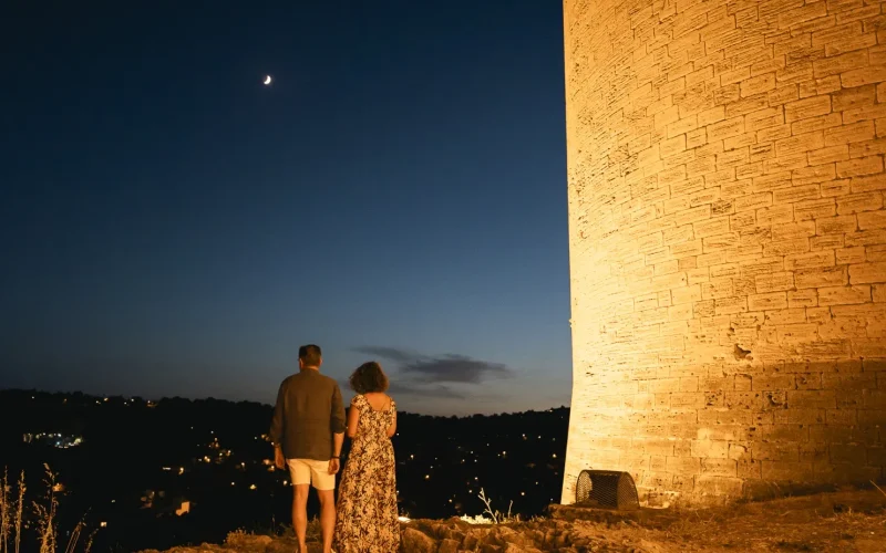 Villeneuve lez Avignon au clair de lune