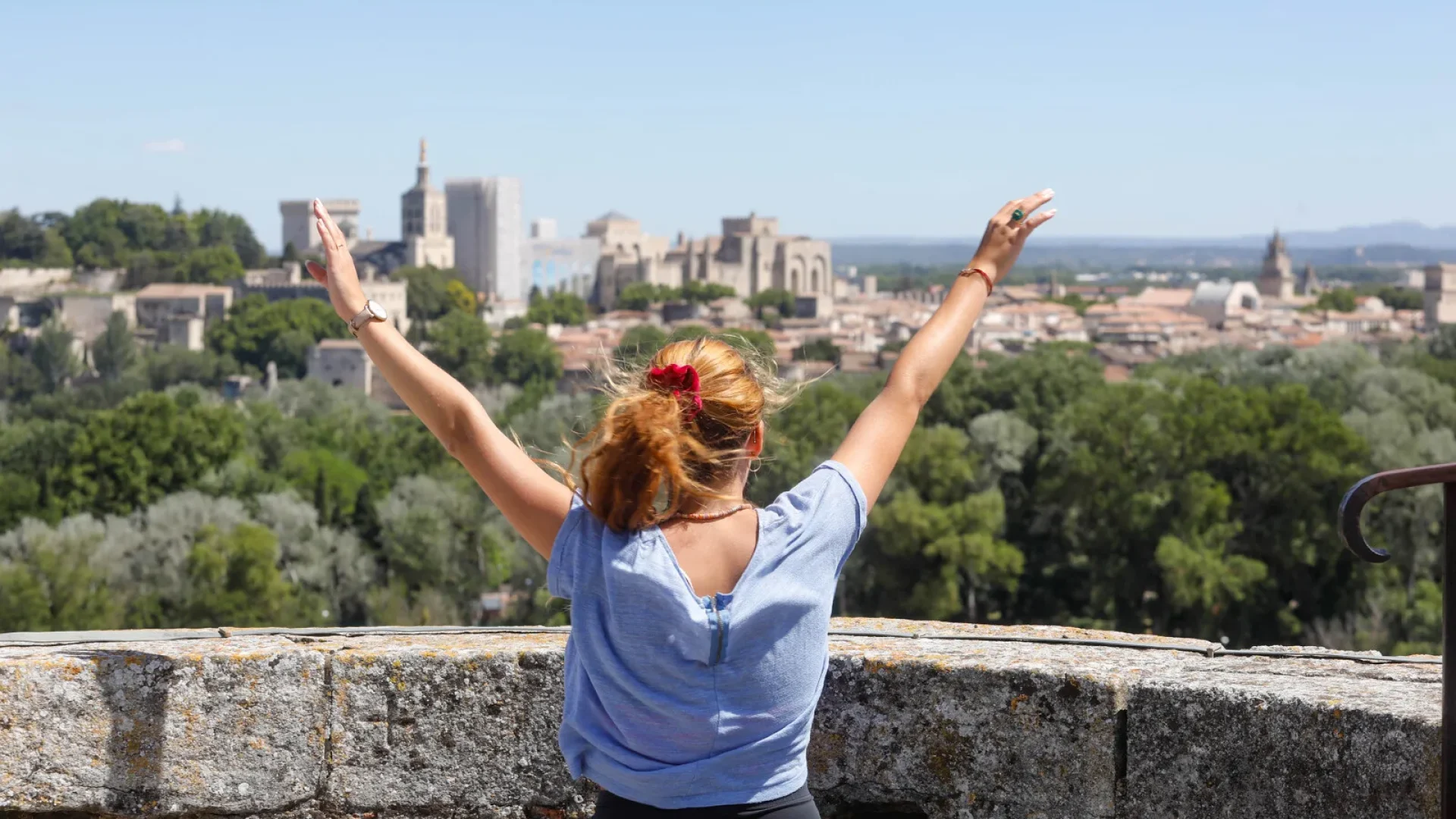 Vue Tour Philippe le Bel de Villeneuve lez Avignon