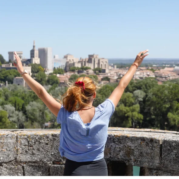Vue Tour Philippe le Bel de Villeneuve lez Avignon