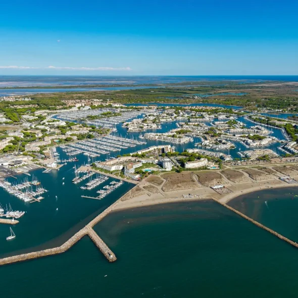 Vue aérienne Port Camargue